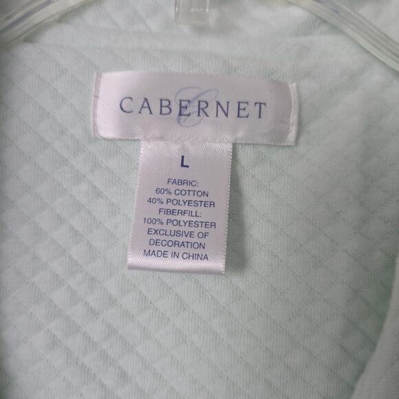 Cabernet Women's Mint Green Granny core Snap Robe Cottagecore Housecoat  L - Picture 5 of 13